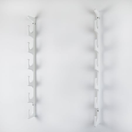 Trapski Fishing Rod Rack, Wall/Ceiling Mount, Marine Grade HDPE, Holds 6 or 12 + Stackable Storage, 2PK ROD-2WRACK6-WHT
